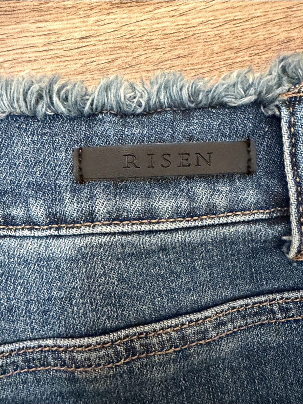 High-Rise Distressed Flare Jeans - Blue - Picture 12 of 12